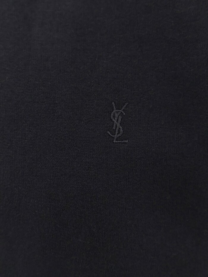 Saint Laurent Certified Cotton Sweatshirt With Cassandre Embroidery