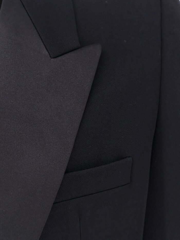 Saint Laurent Certified Wool Blazer With Satin Lapel