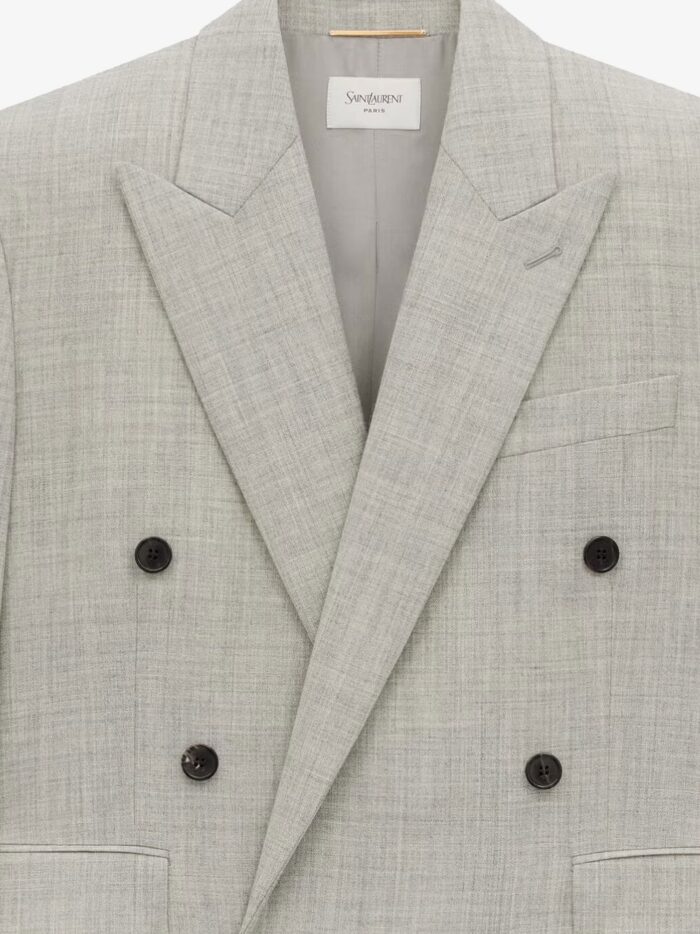 Saint Laurent Certified Wool Double-breasted Blazer