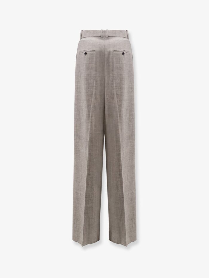 Saint Laurent Certified Wool Trousers With Wide Leg