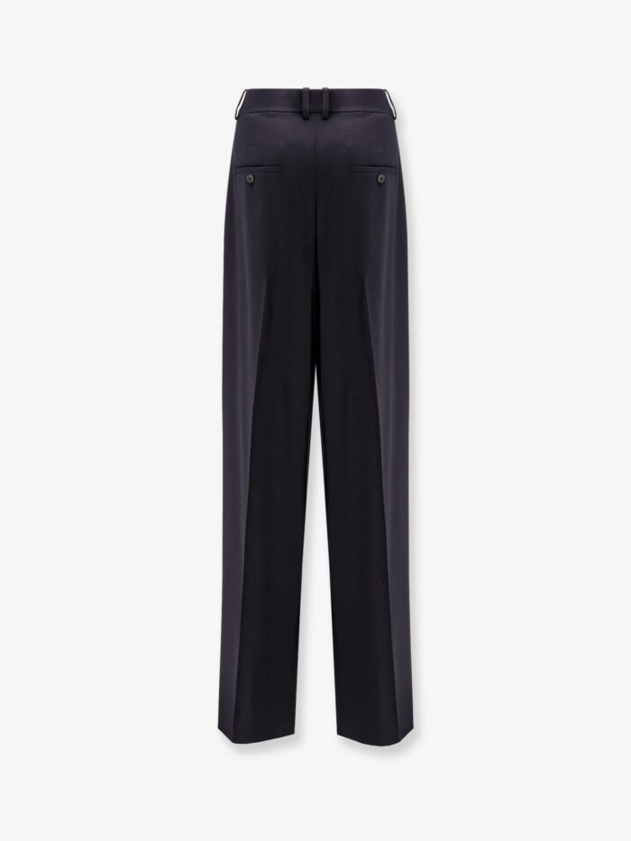Saint Laurent Certified Wool Trousers With Wide Leg