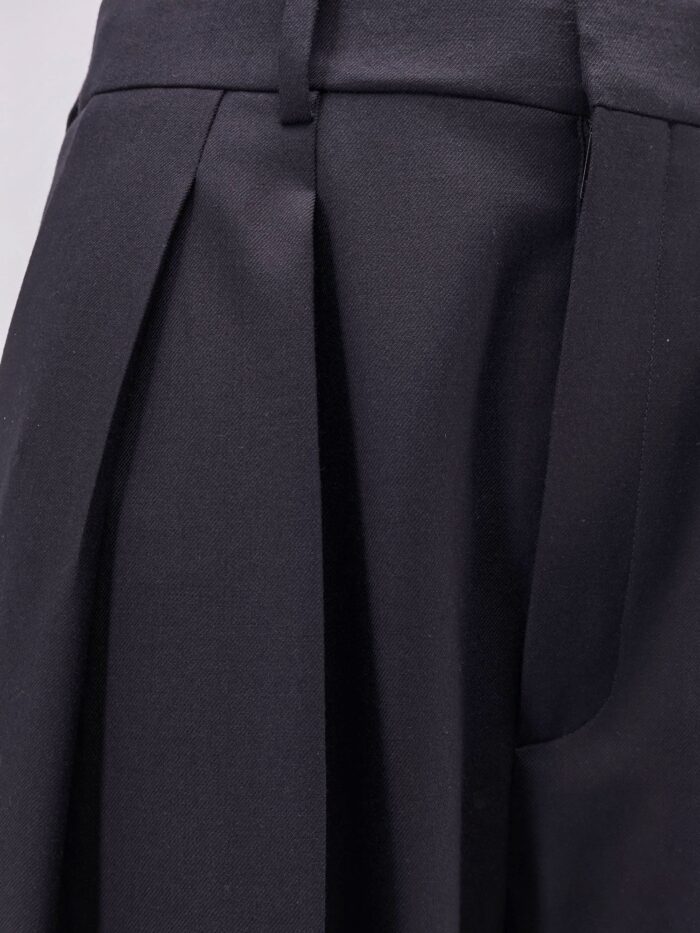 Saint Laurent Certified Wool Trousers With Wide Leg