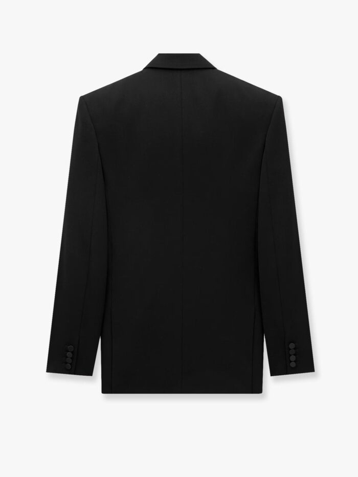 Saint Laurent Certified Wool Tuxedo Blazer With Silk Lining