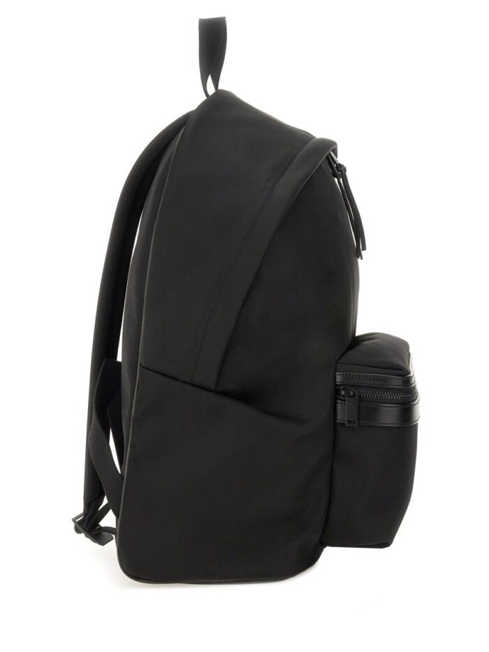 Saint Laurent CITY BACKPACK MADE OF ECONYL®, SOFT LEATHER AND NYLON