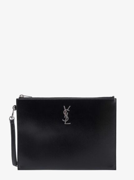 Saint Laurent Clutch For Tablet With Metal Monogram