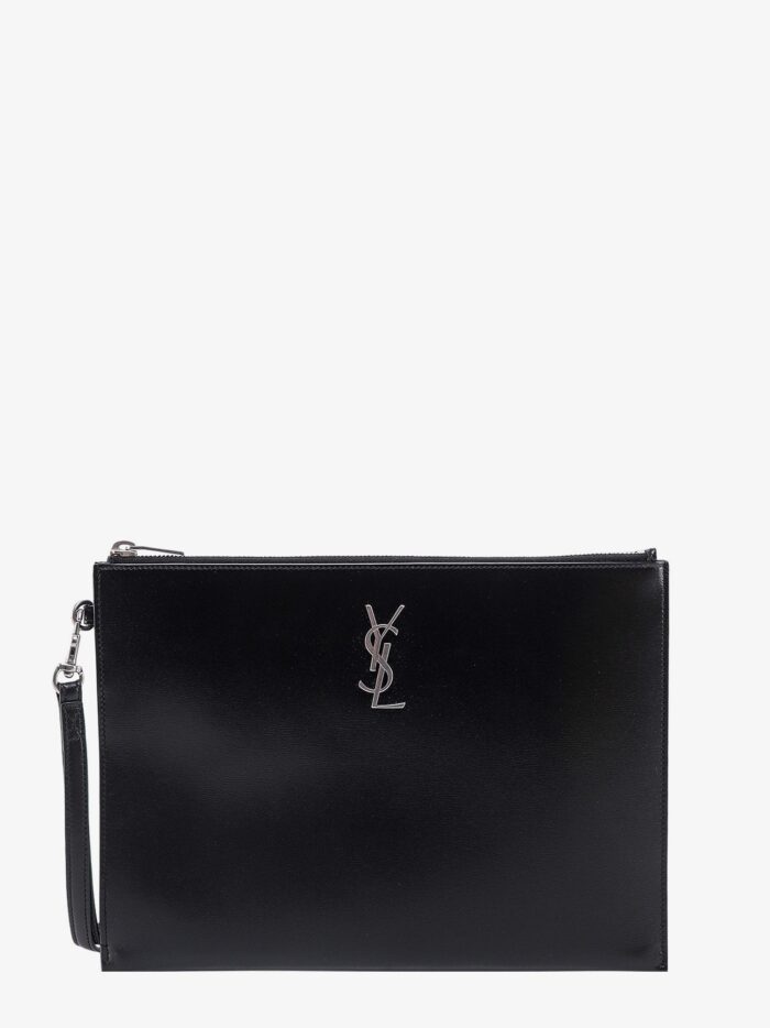 Saint Laurent Clutch For Tablet With Metal Monogram