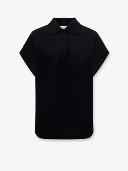 Saint Laurent Cotton Blend Polo Shirt With Logo