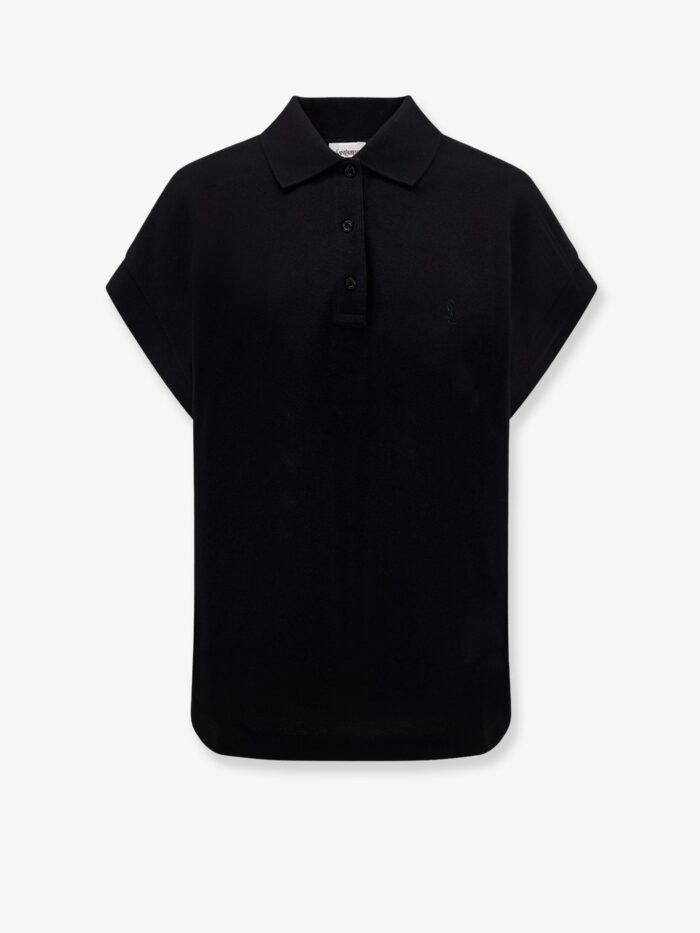 Saint Laurent Cotton Blend Polo Shirt With Logo