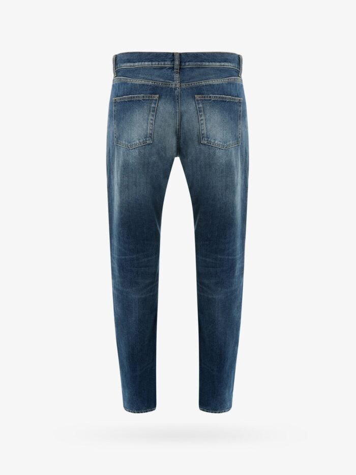 Saint Laurent Cotton Jeans With Back Logo Patch