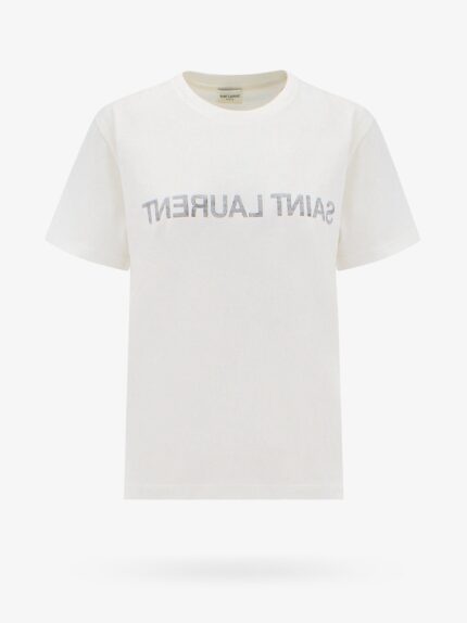 Saint Laurent Cotton T-shirt With Frontal Logo
