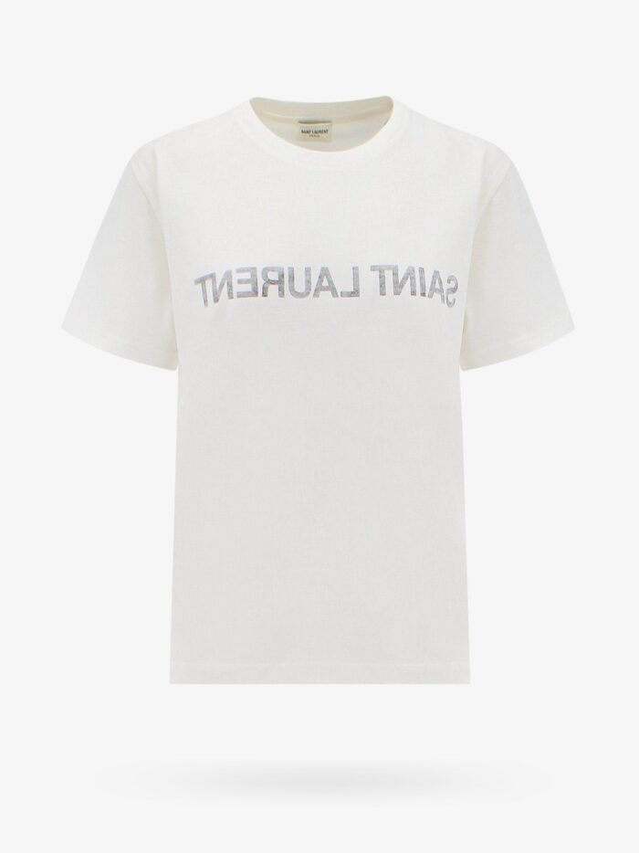 Saint Laurent Cotton T-shirt With Frontal Logo