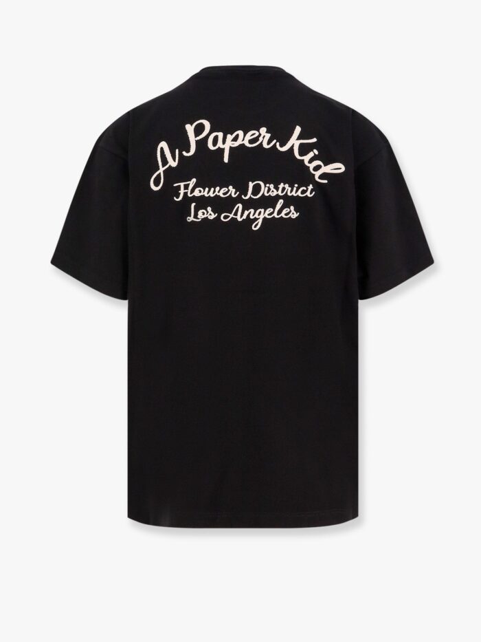 Saint Laurent Cotton T-shirt With Logo Embroidery