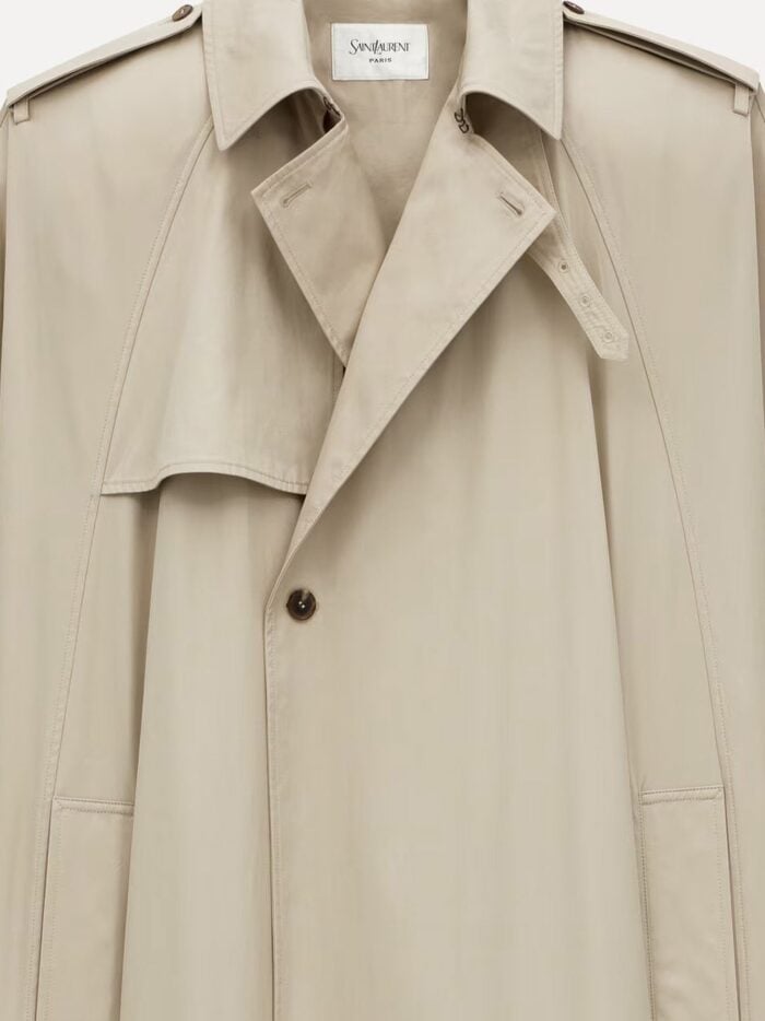 Saint Laurent Cotton Trench/cape