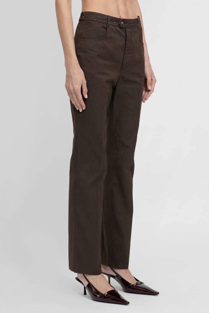 SAINT LAURENT Cotton Twill Tapered Trousers