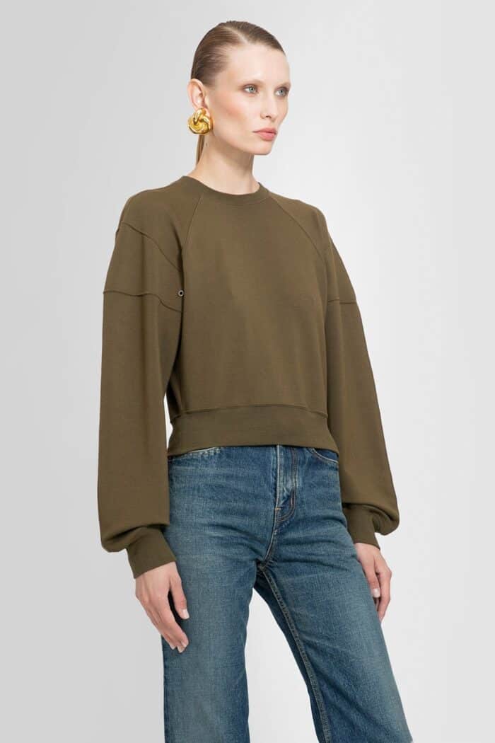 SAINT LAURENT Cropped Army Sweatshirt