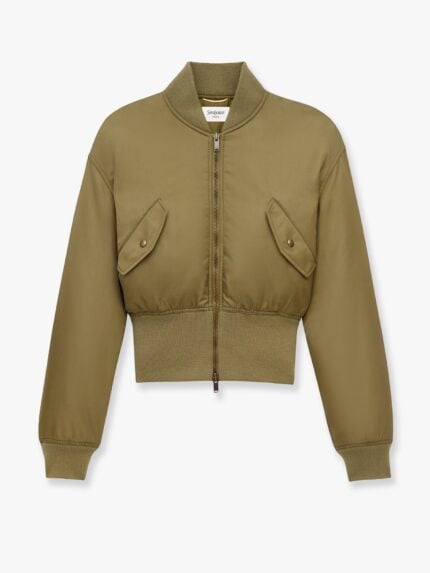 Saint Laurent Cropped Nylon Jacket With Padding