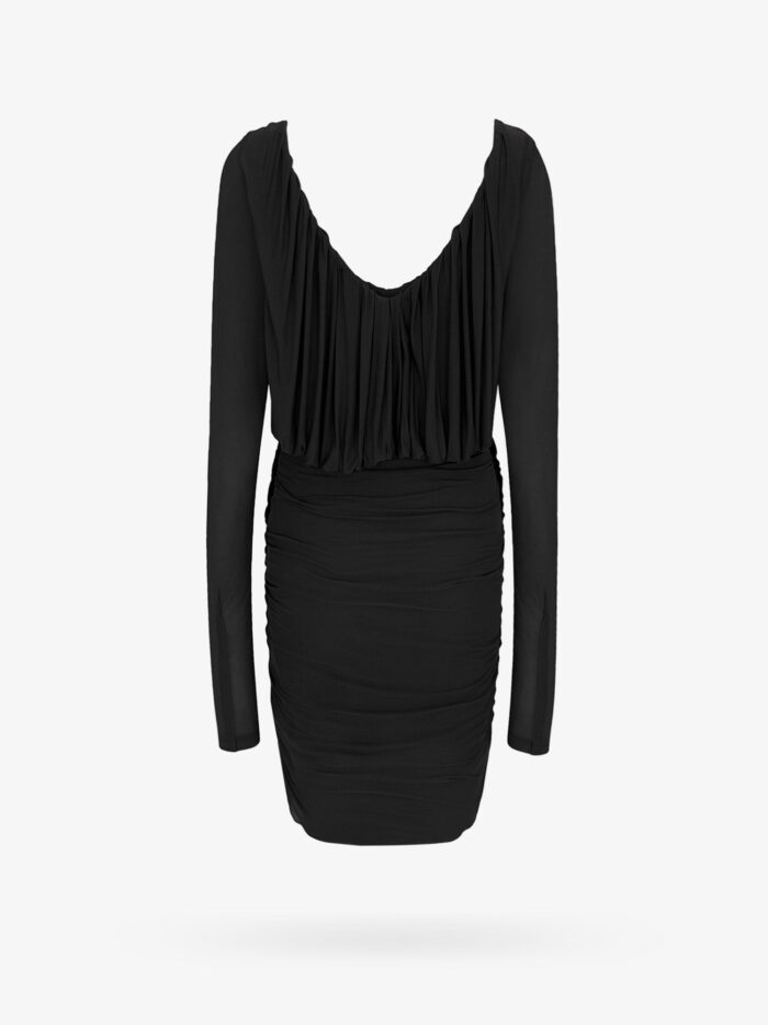 Saint Laurent Cupro Dress With Drapery
