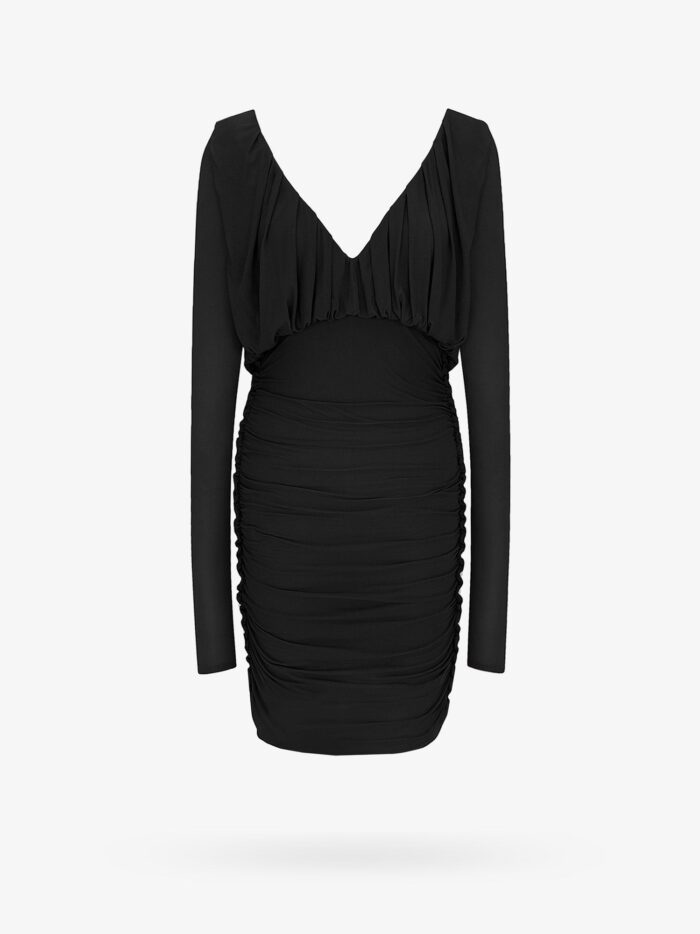 Saint Laurent Cupro Dress With Drapery