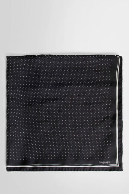 SAINT LAURENT Dotted Scarf In Silk Twill