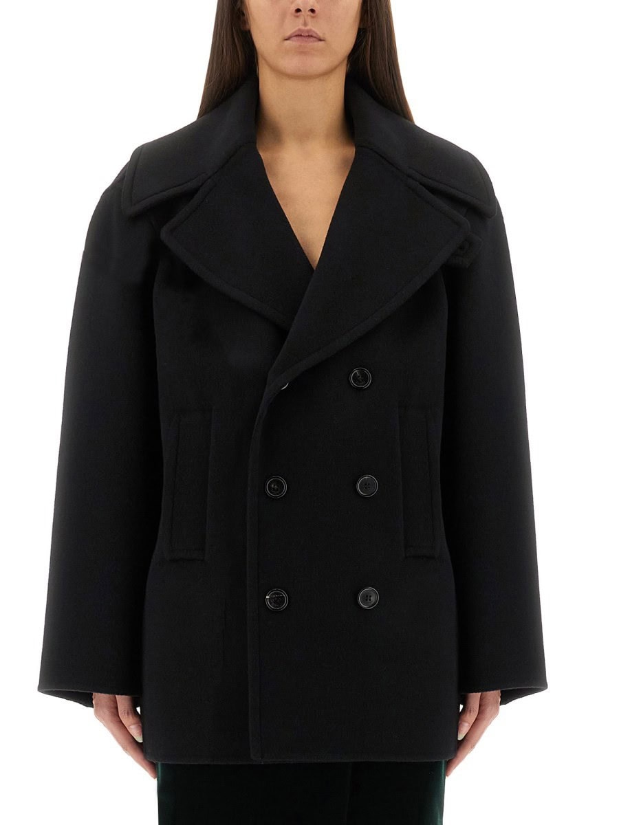 Saint Laurent DOUBLE-BREASTED WOOL CABAN