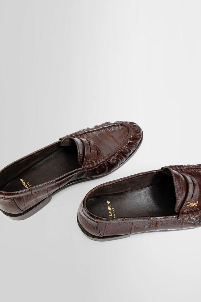 SAINT LAURENT Eelskin Le Loafer Penny Slippers