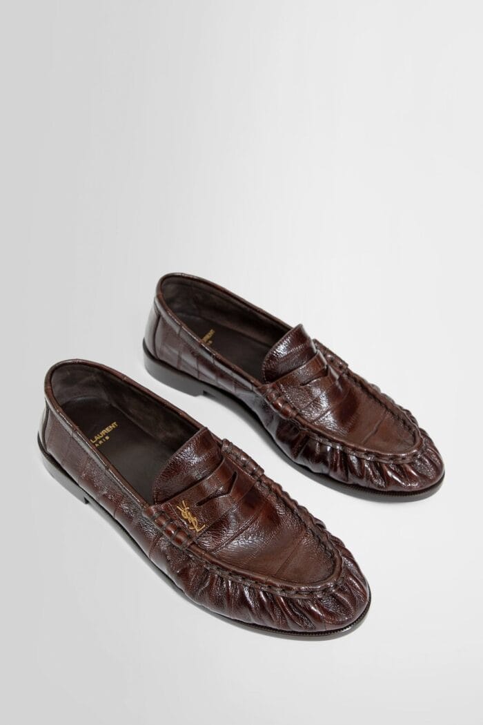 SAINT LAURENT Eelskin Le Loafer Penny Slippers