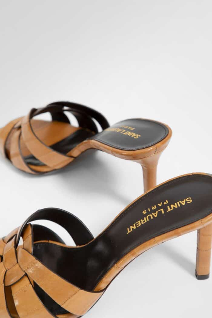 SAINT LAURENT Eelskin Tribute Mules