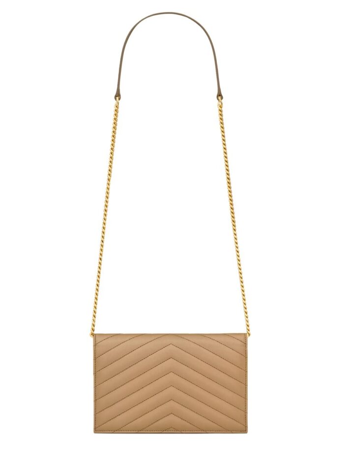 Saint Laurent "ENVELOPE CASSANDRE" WALLET WITH CHAIN