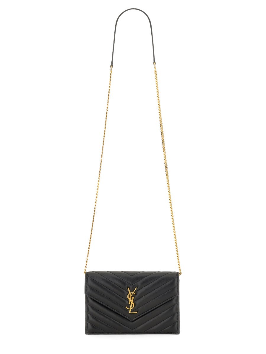 Saint Laurent "ENVELOPE CASSANDRE" WALLET WITH CHAIN