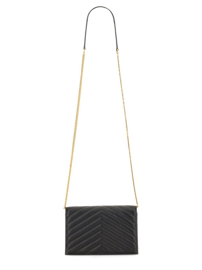 Saint Laurent "ENVELOPE CASSANDRE" WALLET WITH CHAIN
