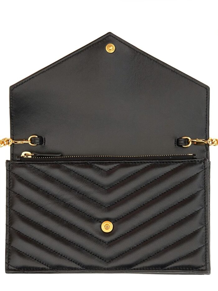 Saint Laurent "ENVELOPE CASSANDRE" WALLET WITH CHAIN
