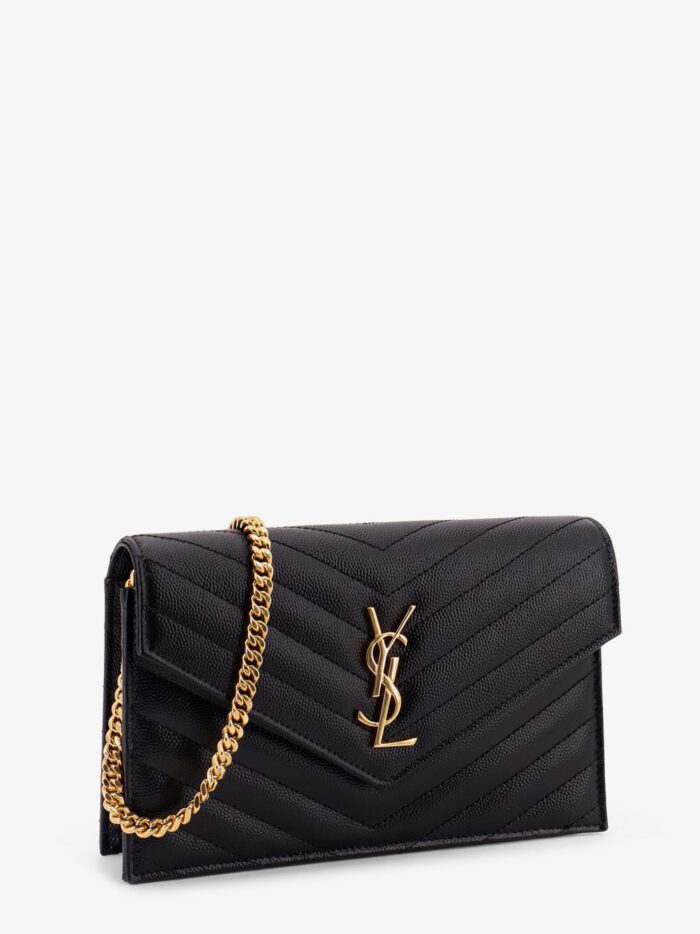 saint laurent envelope leather wallet crossbody bag with chain shoulder strap Saint Laurent Envelope Leather Wallet Crossbody Bag With Chain Shoulder Strap