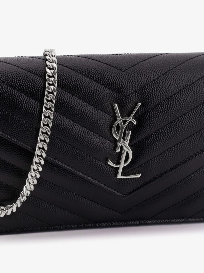saint laurent envelope leather wallet crossbody bag with chain shoulder strap Saint Laurent Envelope Leather Wallet Crossbody Bag With Chain Shoulder Strap