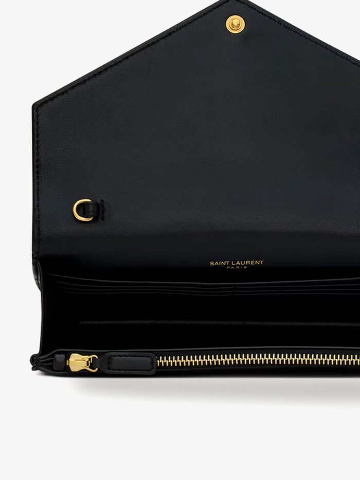 Saint Laurent Envelope Matelassé Lather Shoulder Bag