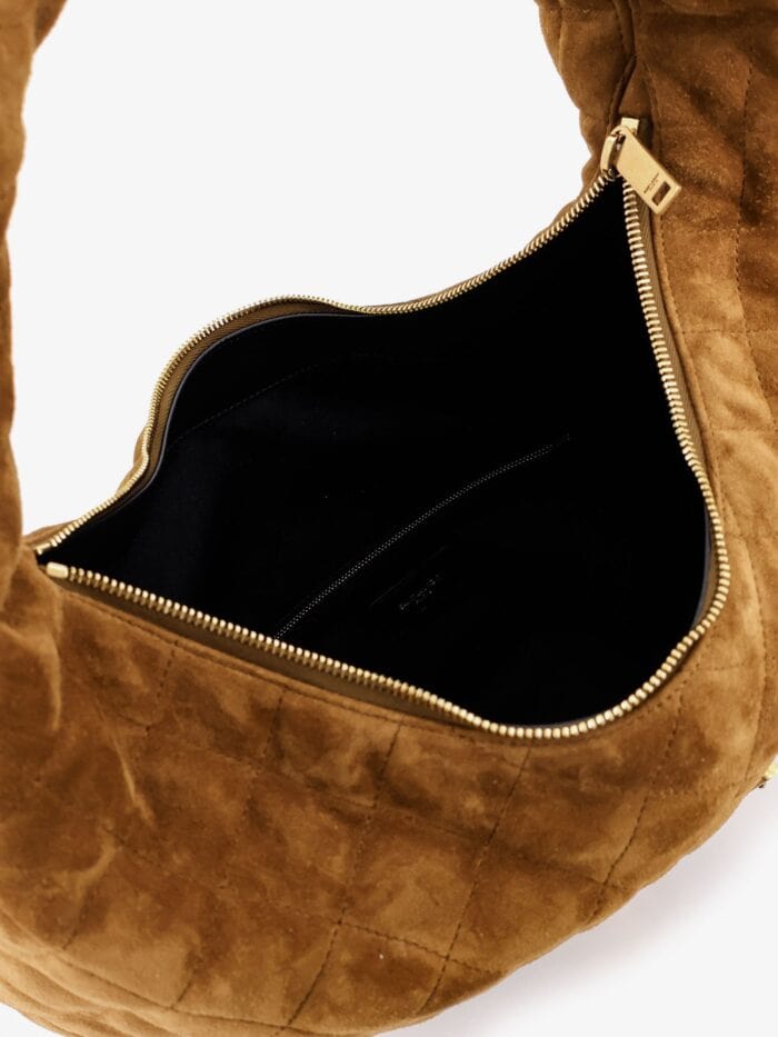 Saint Laurent Icare Hobo Suede Handbag