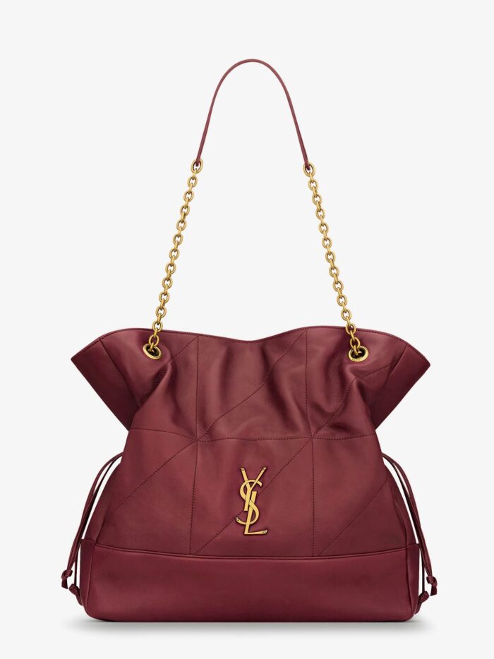 Saint Laurent Jamie Leather Shoulder Bag With Carré Rive Gauche Stitching