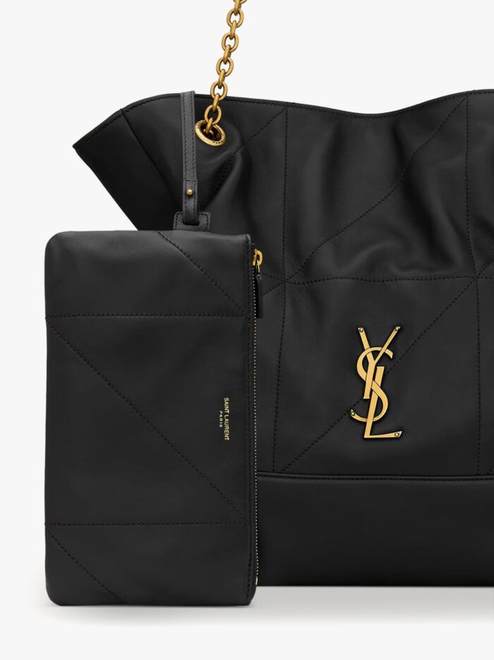 Saint Laurent Jamie Leather Shoulder Bag With Carré Rive Gauche Stitchings