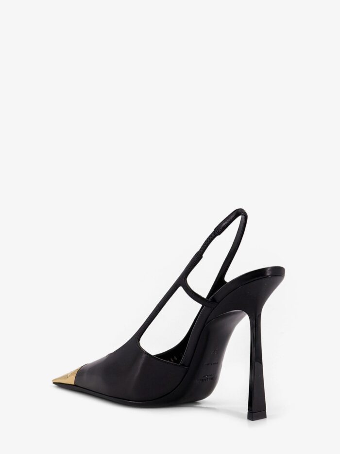 Saint Laurent Jeanne Leather Pumps With Metal Toe