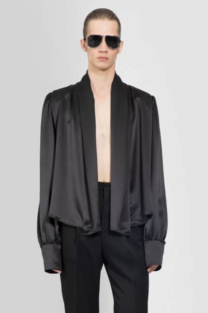 SAINT LAURENT Kimono Shirt In Silk Twill