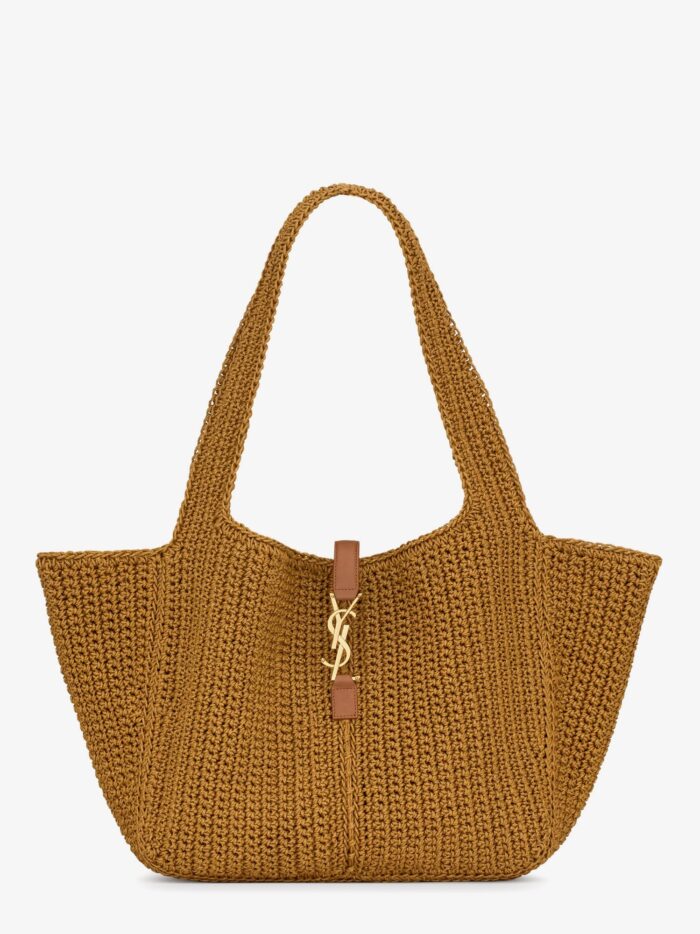 Saint Laurent Le 5 à 7 Bea Linen And Leather Shoulder Bag