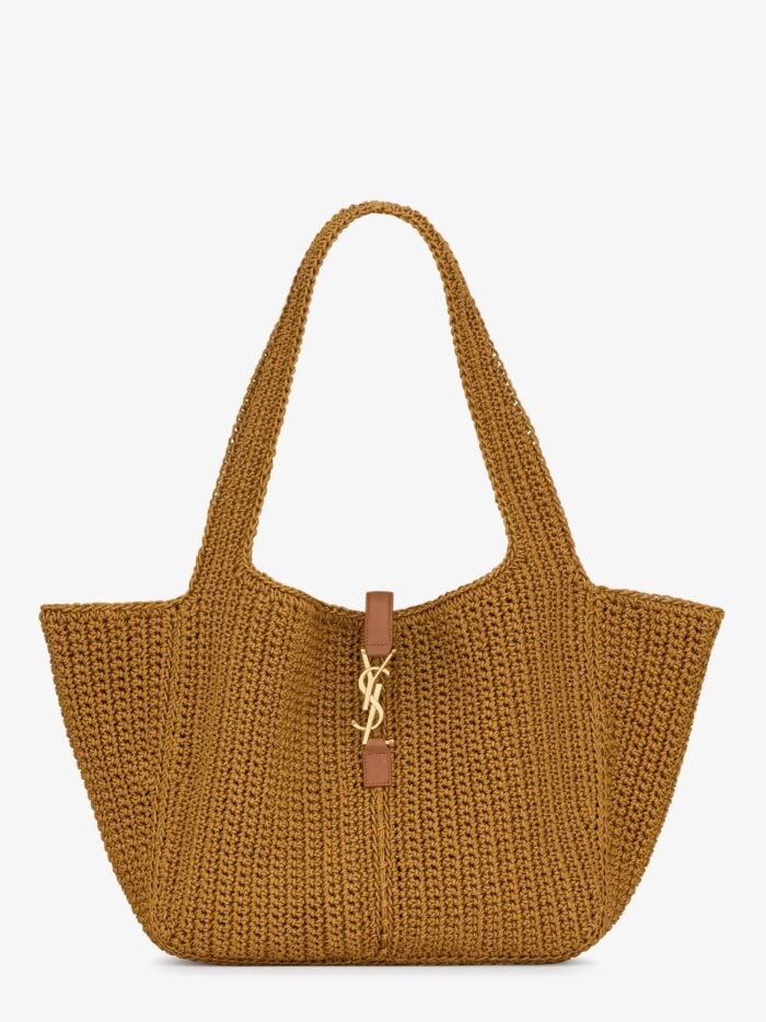 Saint Laurent Le 5 à 7 Bea Linen And Leather Shoulder Bag