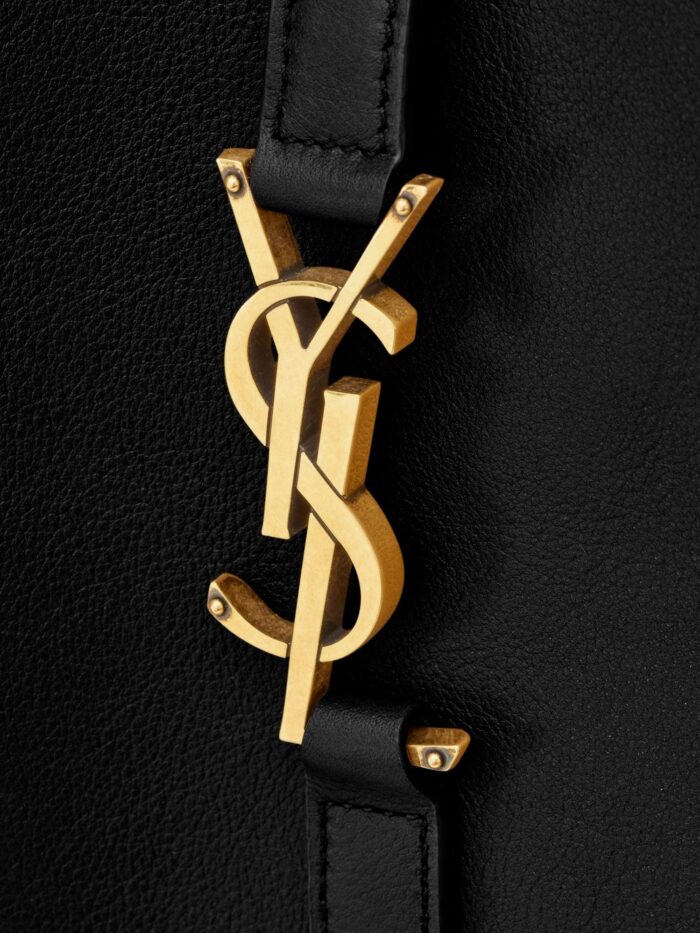 Saint Laurent Le 5 à 7 Hammered Leather Shoulder Bag