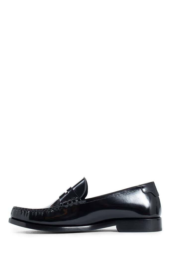 SAINT LAURENT Le Loafer Penny Slippers In Leather