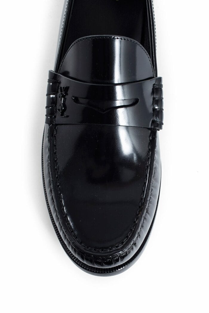 SAINT LAURENT Le Loafer Penny Slippers In Leather