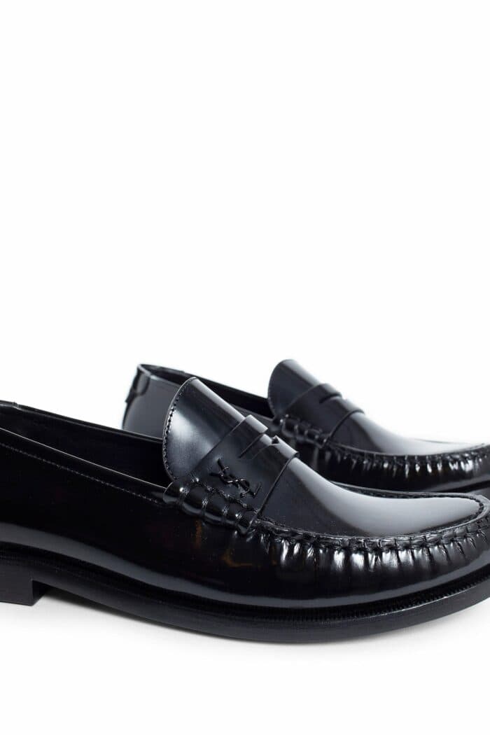 SAINT LAURENT Le Loafer Penny Slippers In Leather