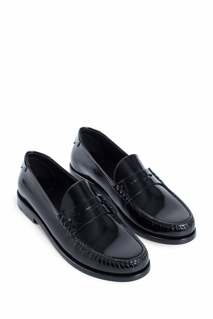 SAINT LAURENT Le Loafer Penny Slippers In Leather