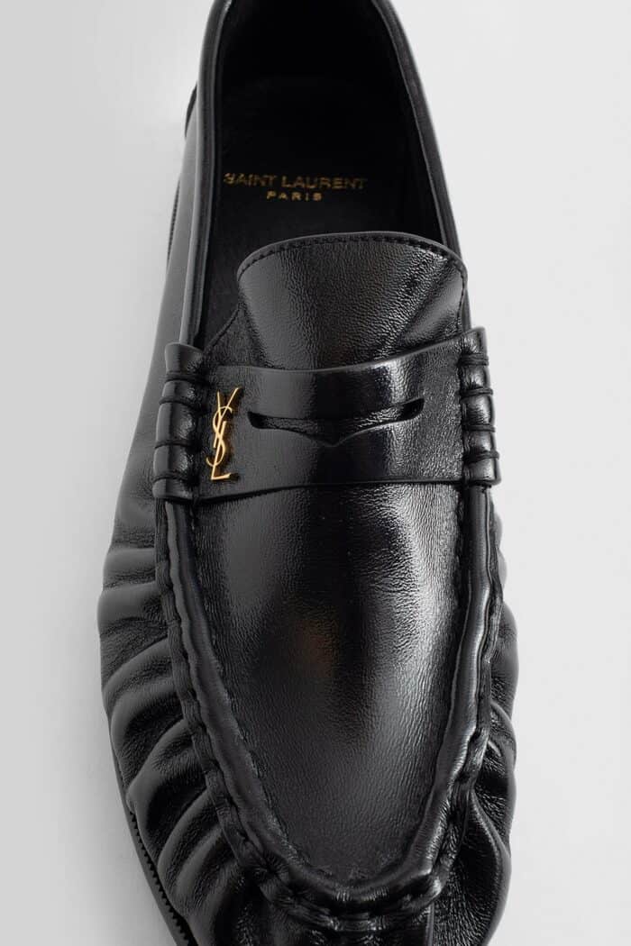 SAINT LAURENT Le Loafer Penny Slippers In Leather