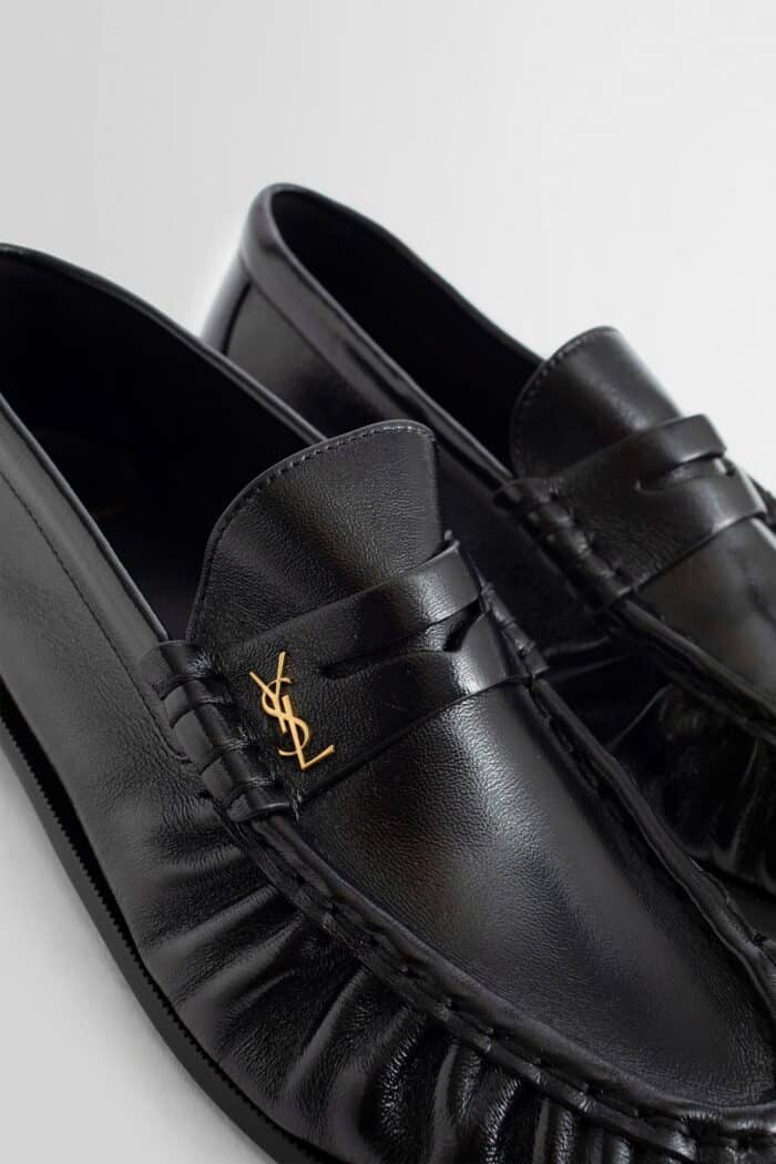 SAINT LAURENT Le Loafer Penny Slippers In Leather