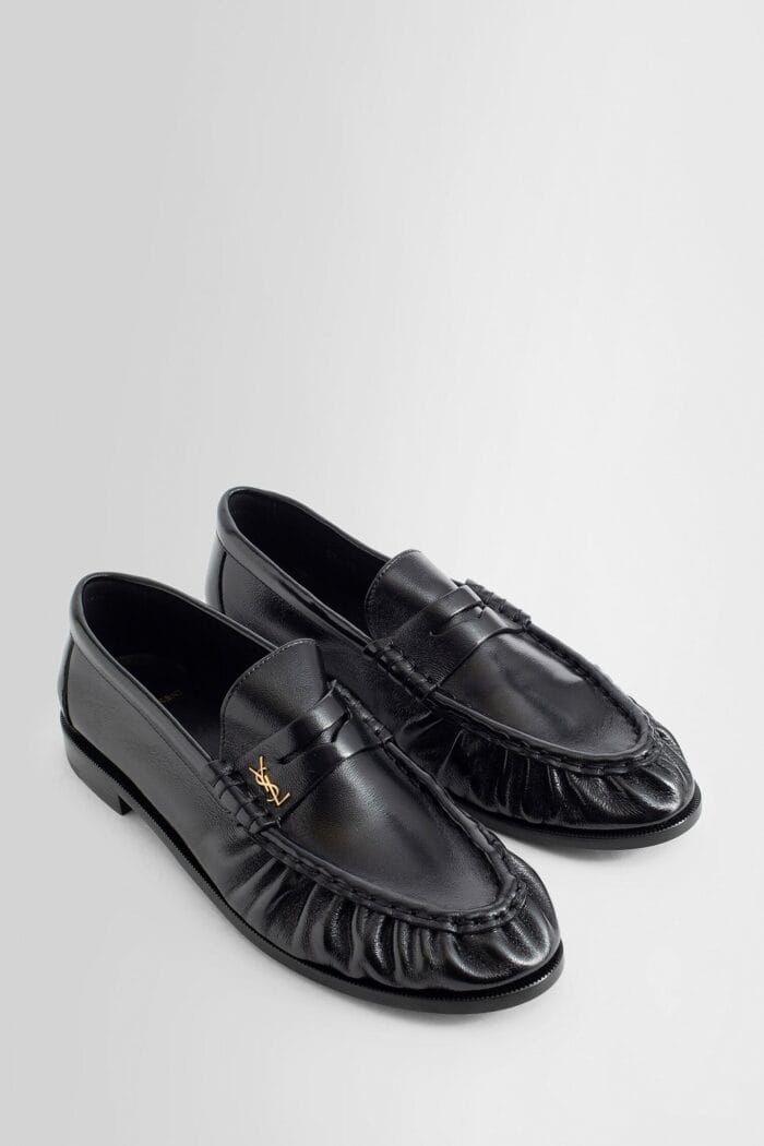 SAINT LAURENT Le Loafer Penny Slippers In Leather