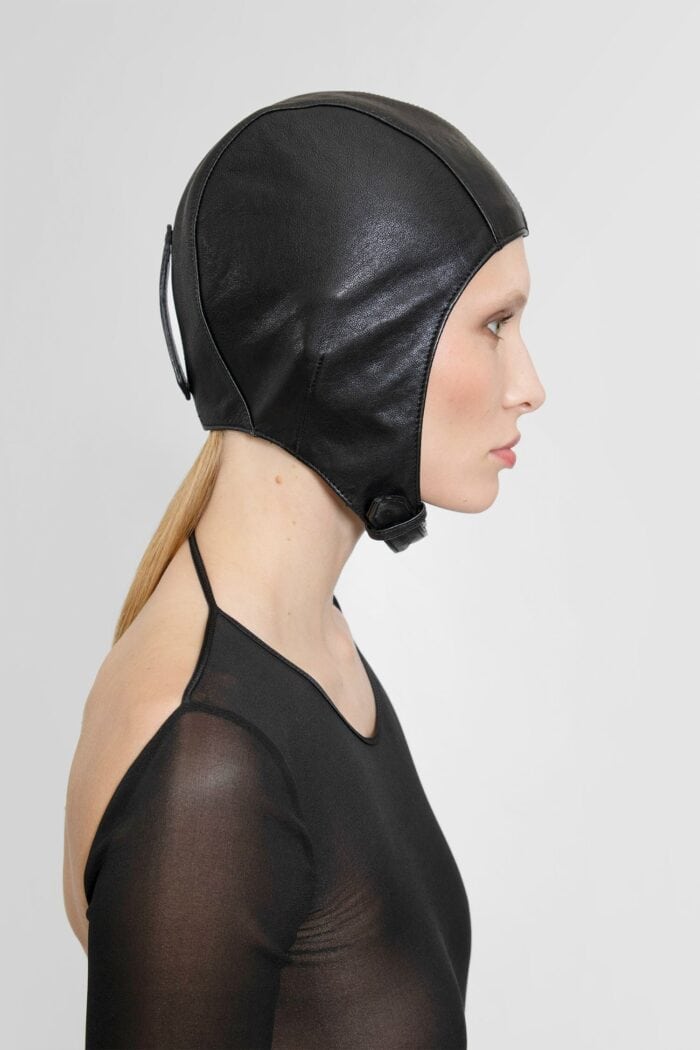 SAINT LAURENT Leather Aviator Hat